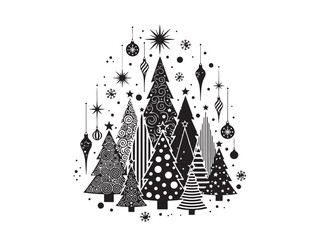 New Merry Christmas image of vector white background.