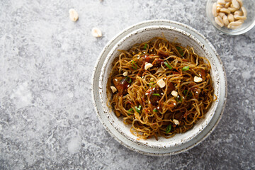 Turkey noodles with peanut