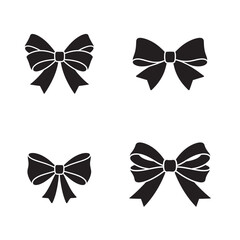 A feminine and cute bow icon with a feminine knot shape