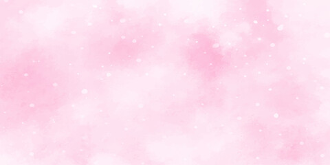 Abstract pink background with light bokeh sparkle and festive Christmas heart stars