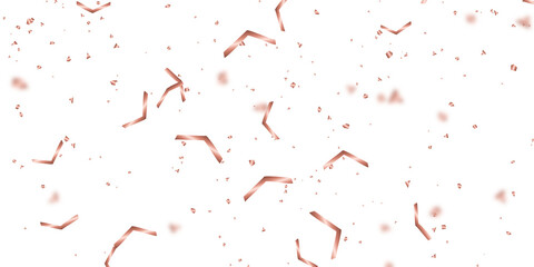 Elegant Rose Gold Confetti, Transparent Background, Celebration & Decoration Resource, Geometric Shapes, Anniversary Decor, Special Event
