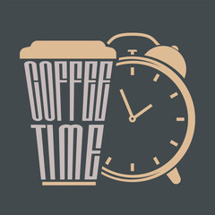 Coffee time concept design template. Vector illustration