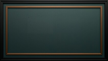 Elegant Dark Green Frame with Golden Trim for Artwork Display
