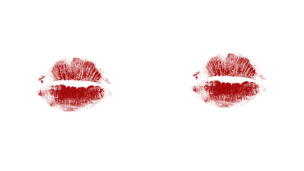 Passionate kiss prints convey love's duality, ideal for bold branding and romantic designs, adding a touch of edgy allure and captivating contrast