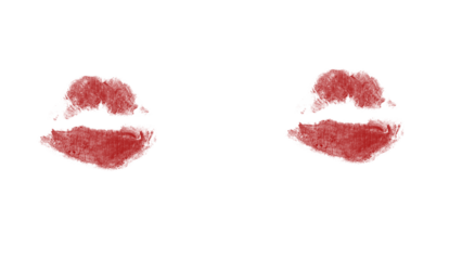 Passionate red lipstick kiss mark conveys love, romance, and beauty for Valentine's Day or cosmetic ads, perfect for beauty blogs and fashion designs
