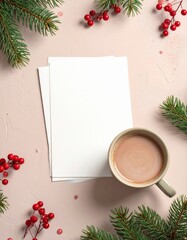 A Christmas greeting  card mockup