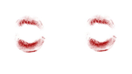 Bold red lipstick kiss mark, a symbol of love and passion, evokes romance and beauty, perfect for Valentine's Day promotions and cosmetic ads