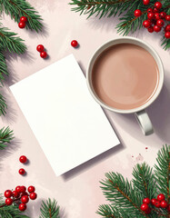 A Christmas greeting  card mockup
