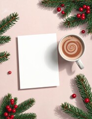 A Christmas greeting  card mockup