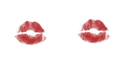 Bold kiss print for beauty, love, and romance themes, perfect for Valentine's Day promotions and modern design projects, a symbol of passion and affection