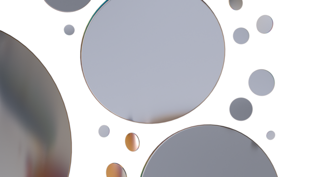  Multicolored confetti on white  - Silver Holographic PNG