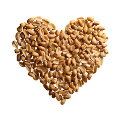 Peanut heart shape isolated on transparent background