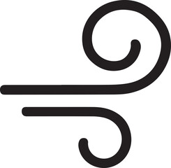 An artistic illustration of swirling wind, a symbolic representation of breezy conditions and natural force. 