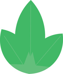 three green leaves logo vector illustration