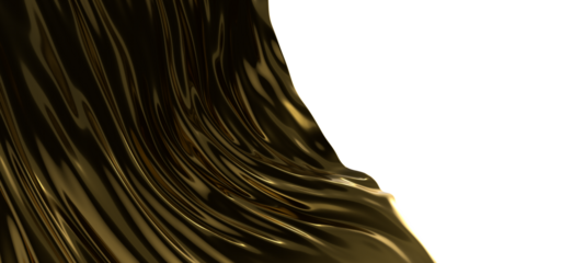 3d render of gold cloth. iridescent holographic foil. abstract art fashion background.
