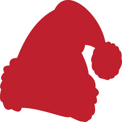 This striking silhouette of a classic Santa hat captures the essence of the holiday season. Its distinctive shape, featuring a fluffy pom-pom and a cozy brim, makes it an ideal graphic for Christmas-t