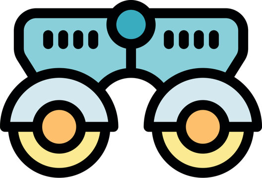 Phoropter measuring vision during an eye examination helping choose corrective lenses
