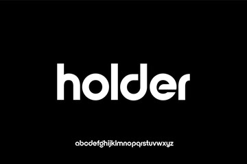 Obraz premium Holder font design showcasing a modern and minimalist sans-serif typeface.