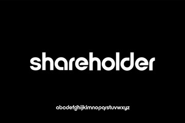 Obraz premium Shareholder font design showcasing lowercase letters in a modern rounded style.