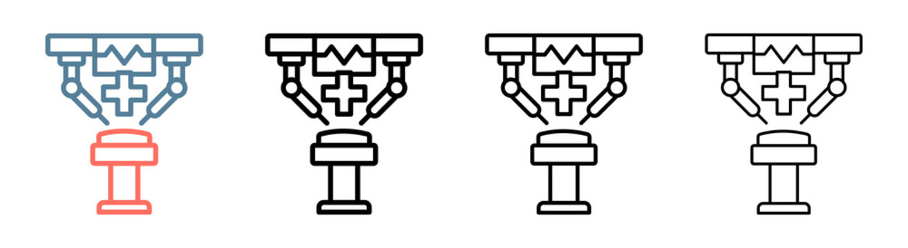 Robotic Surgery Icon Collection Set Different Style