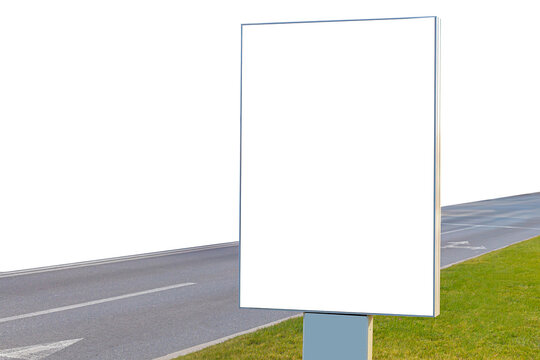 blank billboard on a white background
