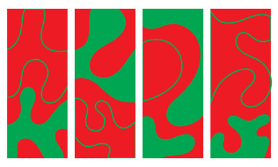 A collection of organic-style abstract designs with soft, dynamic lines. Perfect for posters, interior decoration, or as an artistic digital background.