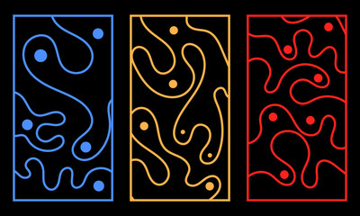 A collection of abstract line art designs. Perfect for posters, interior decoration, or packaging.