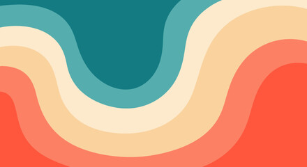 Retro Waves: A Groovy Abstract Background Design.