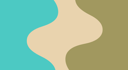 Abstract Wavy Background with Contrasting Colors and Smooth Curves.