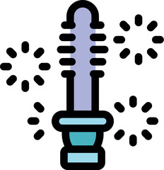 Vibrating intimate product surrounded by fireworks, symbolizing celebration and pleasure