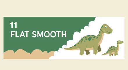 Cute Mother and Baby Brontosaurus Dinosaur Illustration.