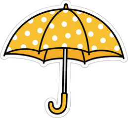 귀여운 땡땡이우산 스티커