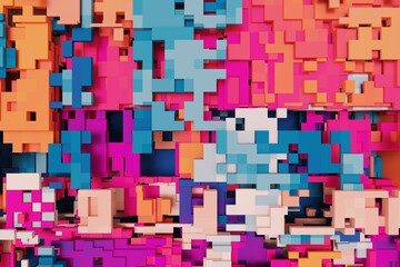 Colorful 3D Isometric Background