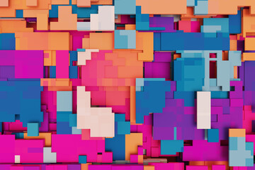 Colorful 3D Isometric Background