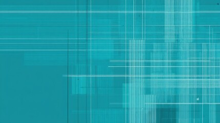 Elegant blueprint style pattern made of thin cyan lines and soft geometric layers, clean sterile high tech vibe, minimalistic center for text