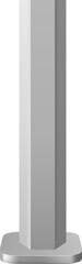 Tall grey geometric column standing on base