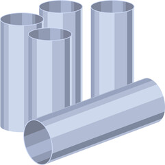 Metal pipes creating industrial and construction concepts