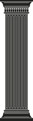 Obraz premium Classical fluted column vector illustration for architecture design