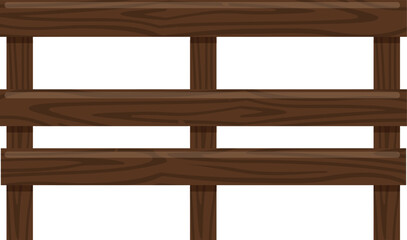 Wooden fence posts and rails creating rustic barrier