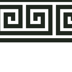 Greek key meander pattern creating a decorative border