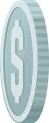 Silver dollar coin representing US currency and finance