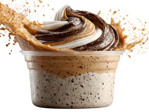 Delight in a tantalizing swirl of coffee, chocolate, and vanilla cream, a delicious indulgence that will satisfy your cravings and bring pure joy
