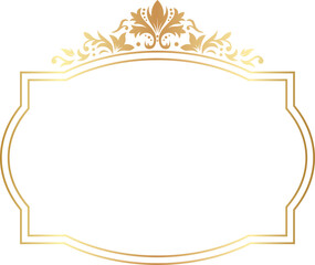 Golden ornate frame with floral decorative border