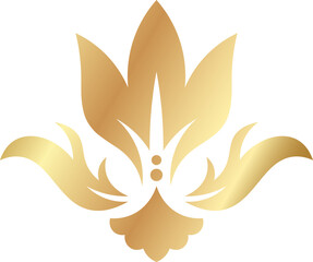 Ornate golden floral motif creating luxury and elegance