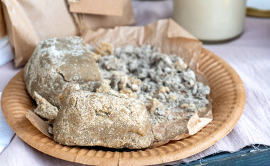 Homemade halva on farmers market