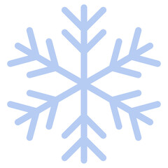 Single snow snowflake on a transparent background. Vector illustration