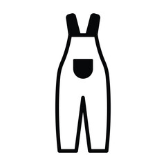 Jumpsuit Vector icon which can easily modify or edit
