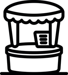 Mobile kiosk offering refreshing drinks and tasty treats at an outdoor marketplace