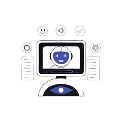 Virtual assistance illustration, Virtual assistance vector illustration