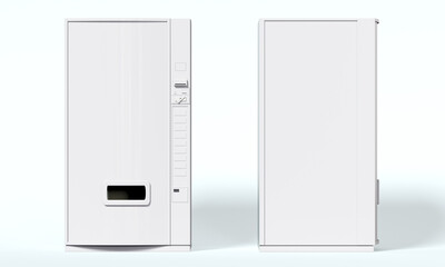 Vending machine front side isolated mockup 3D rendering